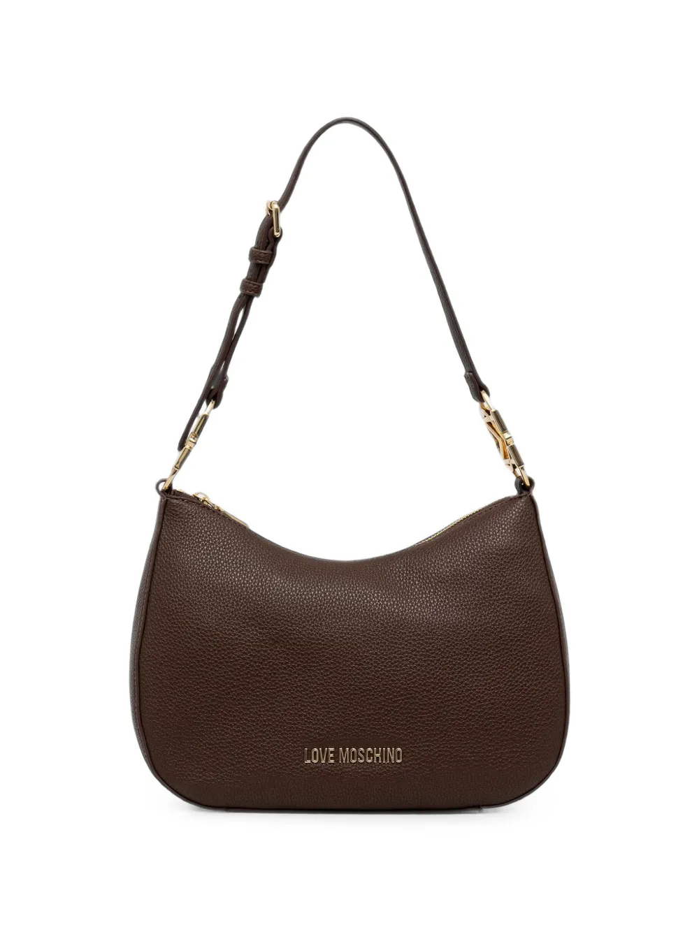 Love Moschino logo-lettering shoulder bag - Marrone