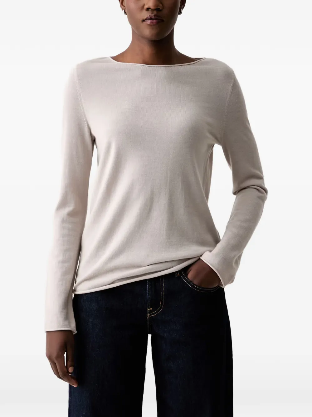 Marc O'Polo boat-neck long-sleeve sweater - Toni neutri