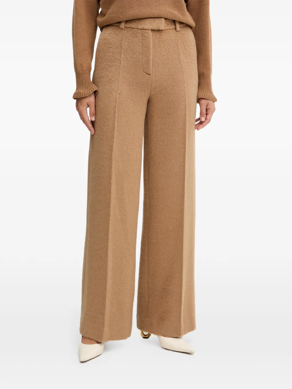 LUISA SPAGNOLI brushed-effect wide-leg trousers