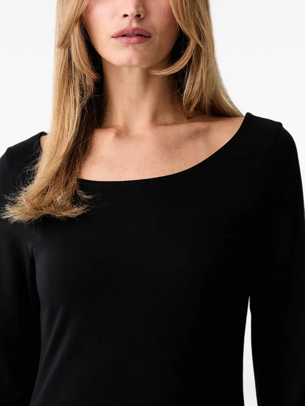 Marc O'Polo Midi-jurk met lange mouwen Zwart