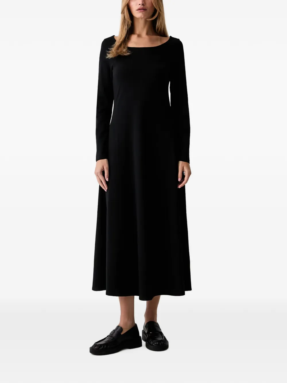 Marc O'Polo long-sleeve jersey midi dress - Nero