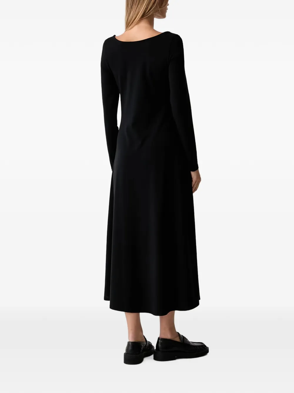 Marc O'Polo Midi-jurk met lange mouwen Zwart