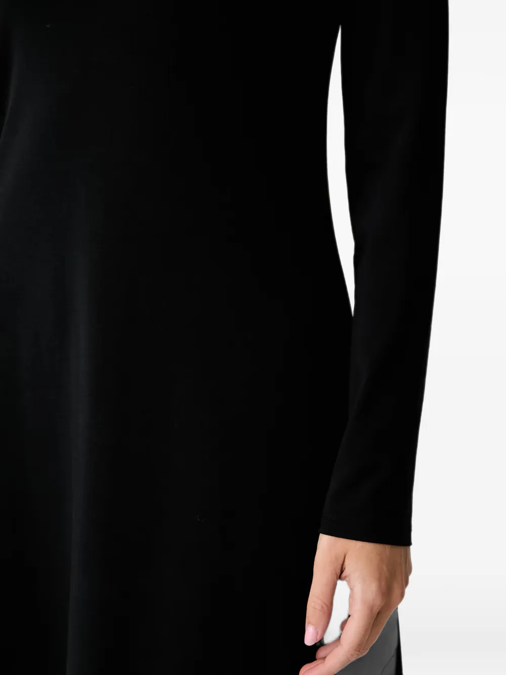 Marc O'Polo Midi-jurk met lange mouwen Zwart