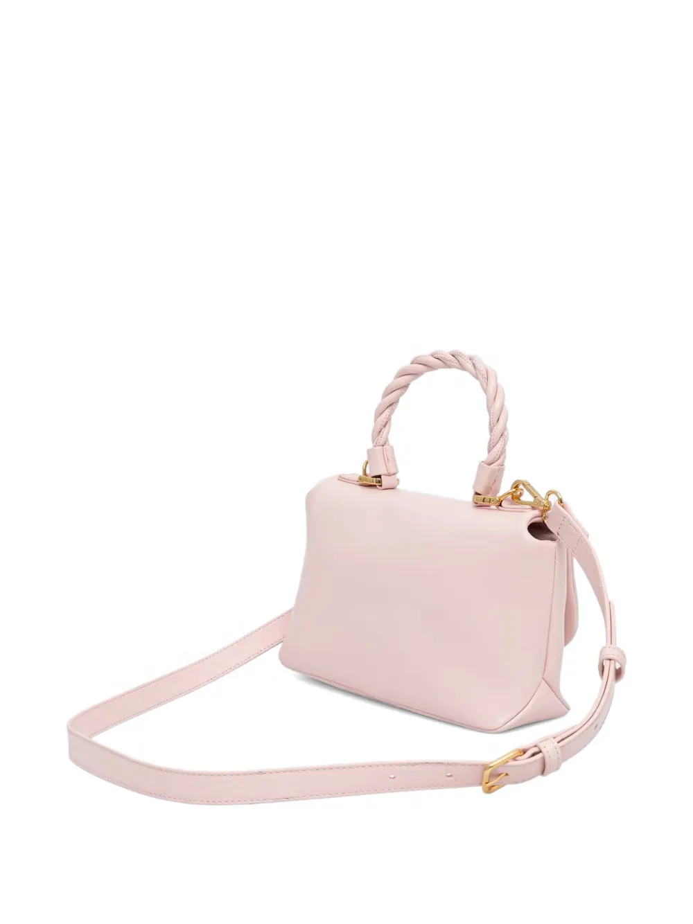Love Moschino Shopper met gedraaid handvat en hartpatch Roze