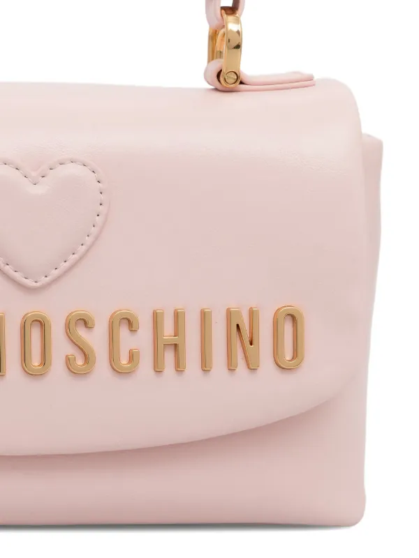 Love Moschino heart-patch twisted-handle Tote Bag | Pink | FARFETCH