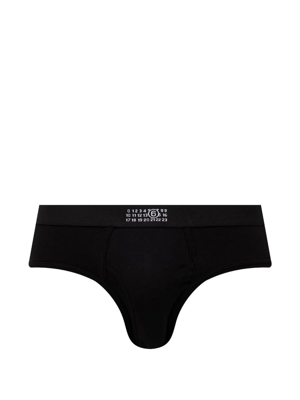 MM6 Maison Margiela logo-print elasticated-waistband briefs - Nero