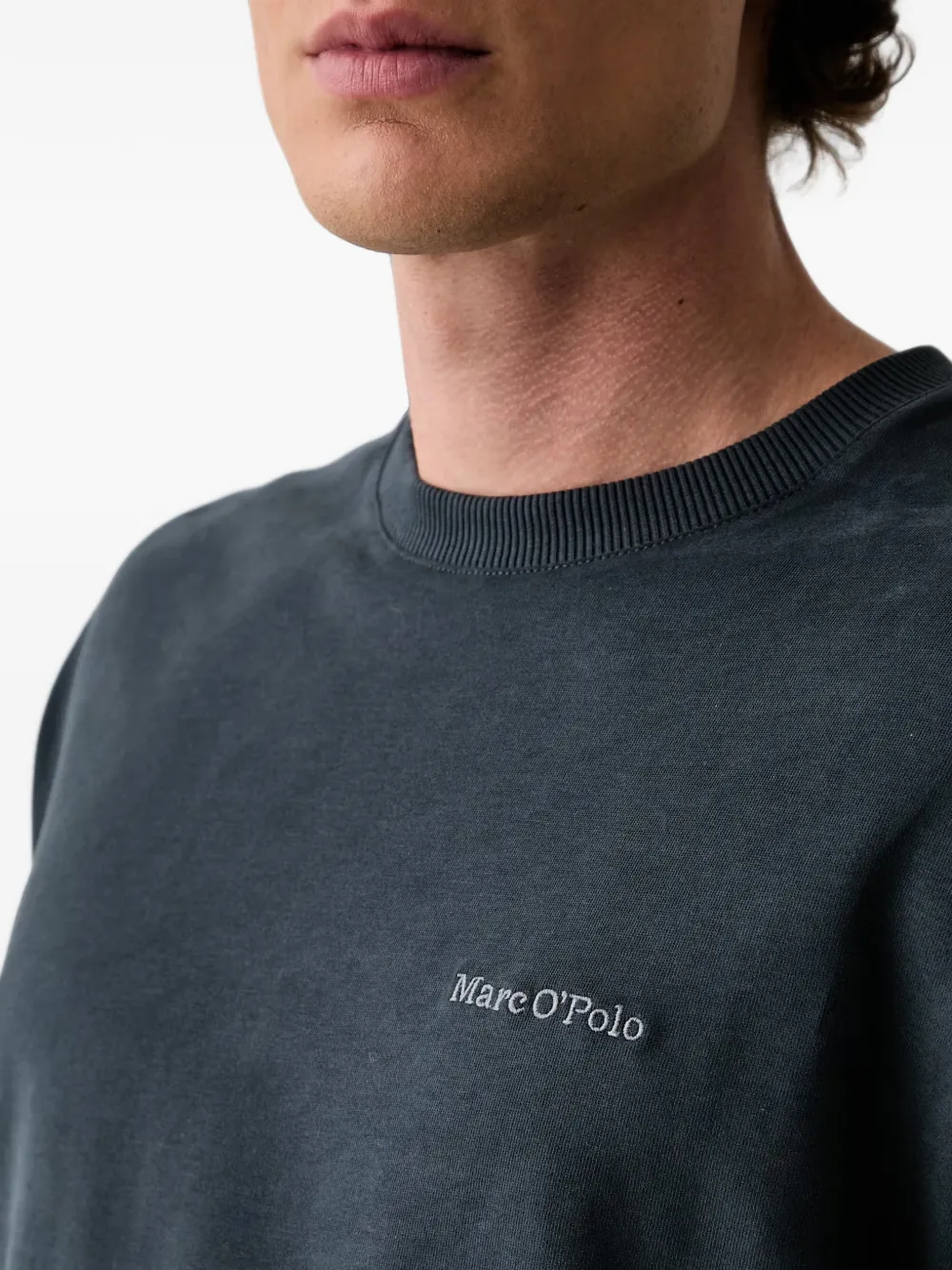 Marc O'Polo T-shirt met geborduurd logo Grijs