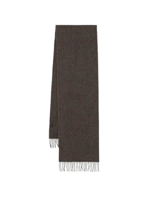 Marc O'Polo fringed ribbed-knit scarf