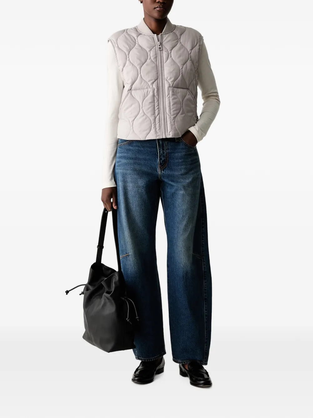 Marc O'Polo quilted gilet Grijs