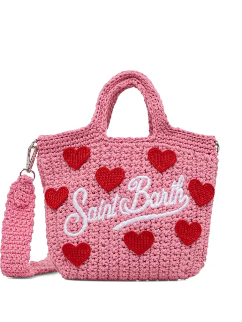 MC2 Saint Barth crochet heart-patch tote bag
