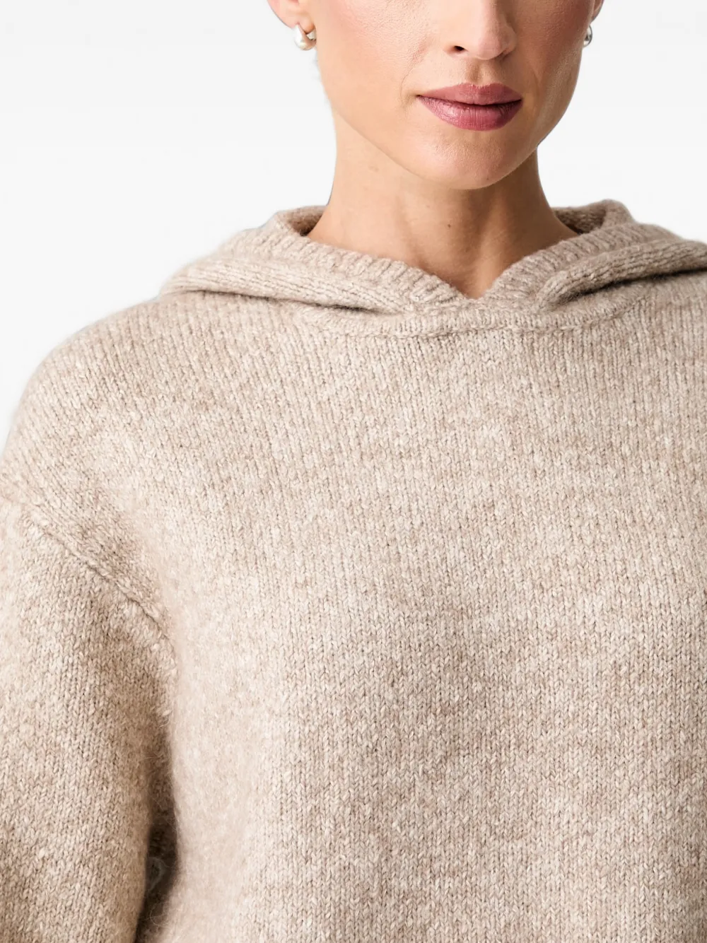 Marc O'Polo Gebreide hoodie Beige