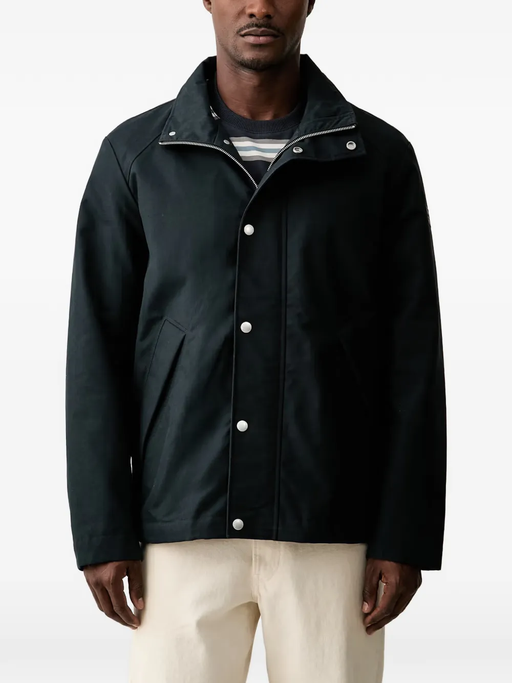 Marc O'Polo high-neck raglan-sleeve jacket - Nero