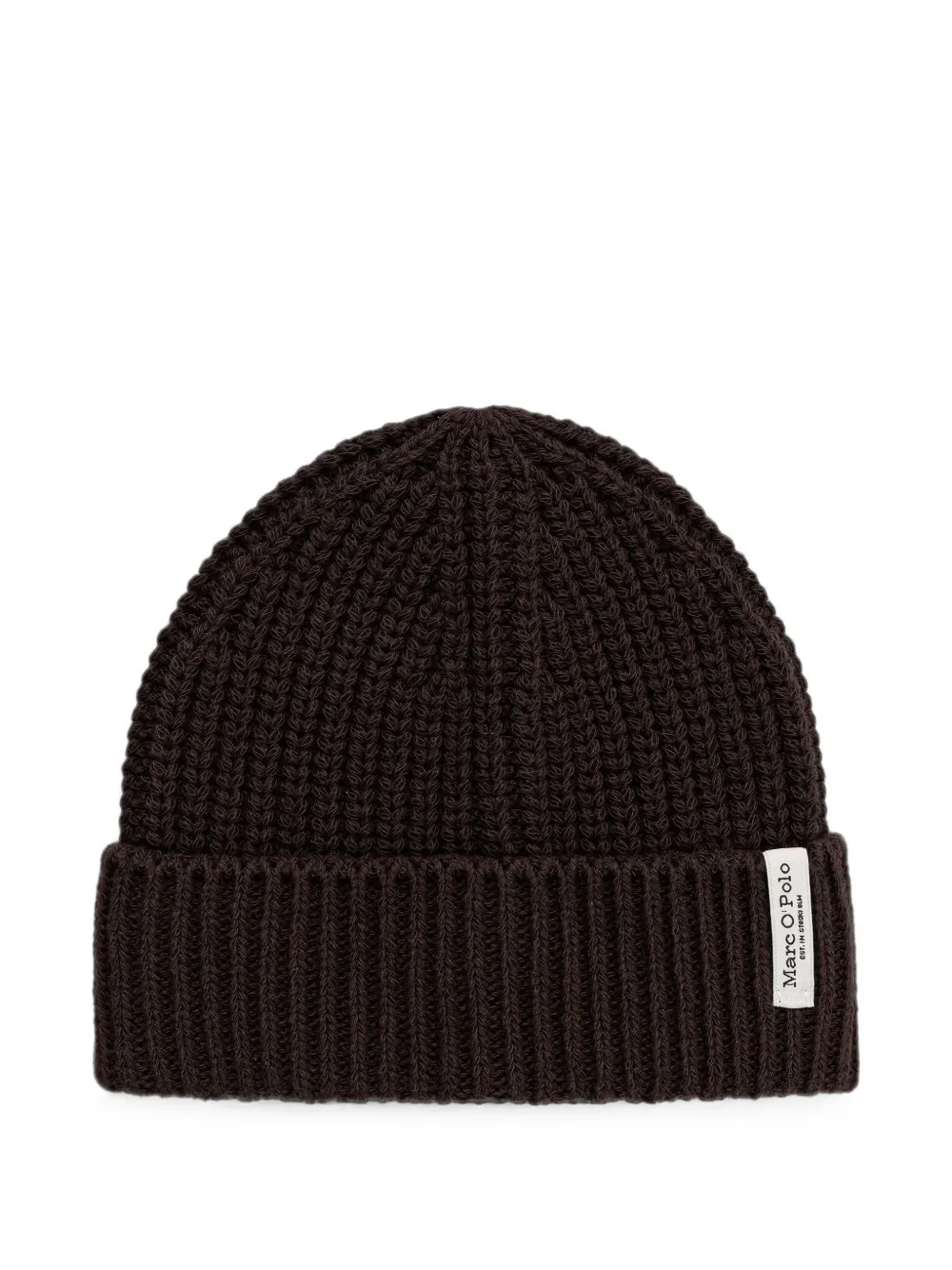 Marc O'polo Ribbed-knit Beanie Hat In Braun