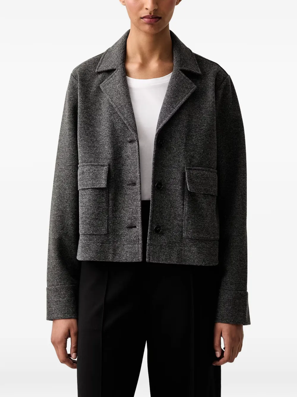 Marc O'Polo button-up flap-pocket jacket - Grigio