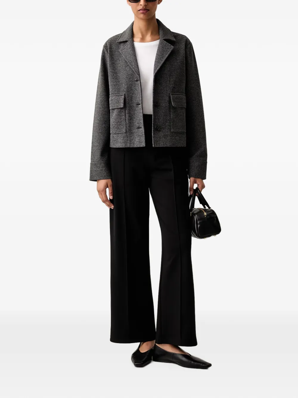 Marc O'Polo button-up flap-pocket jacket Grijs