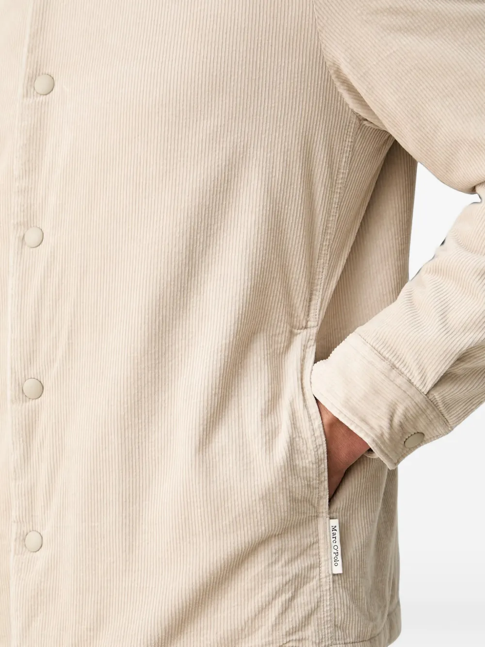 Marc O'Polo Ribfluweel shirtjack Beige