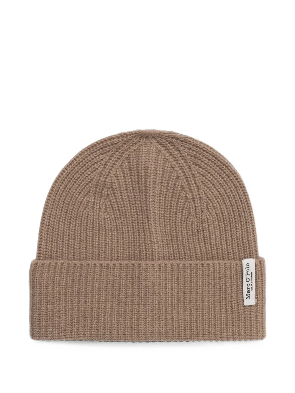 Marc O'Polo ribbed-knit beanie hat - Marrone