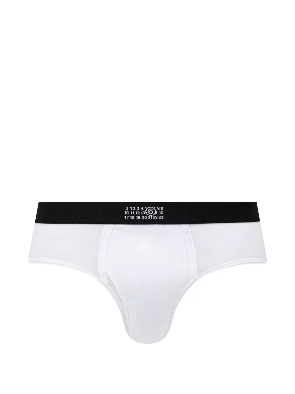 MM6 Maison Margiela logo-print elasticated-waistband briefs - Bianco