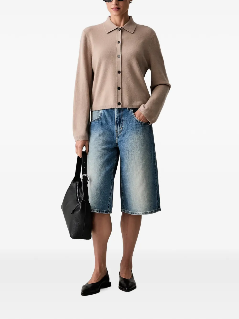 Marc O'Polo Button-up polo vest Beige