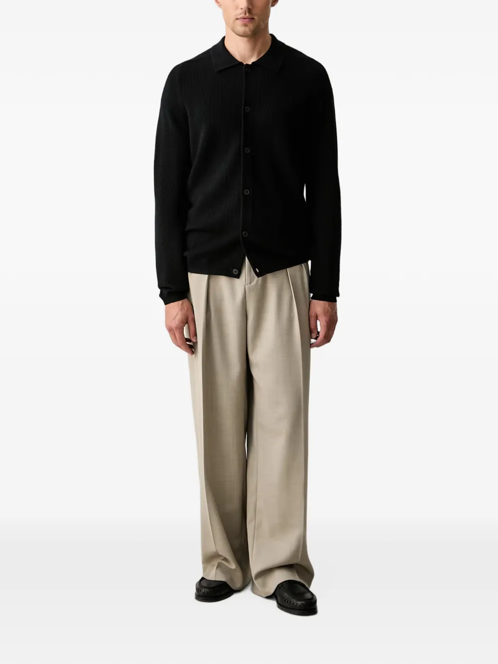 Marc O'Polo Button-up vest Zwart