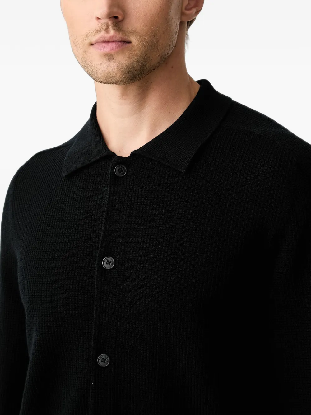 Marc O'Polo Button-up vest Zwart