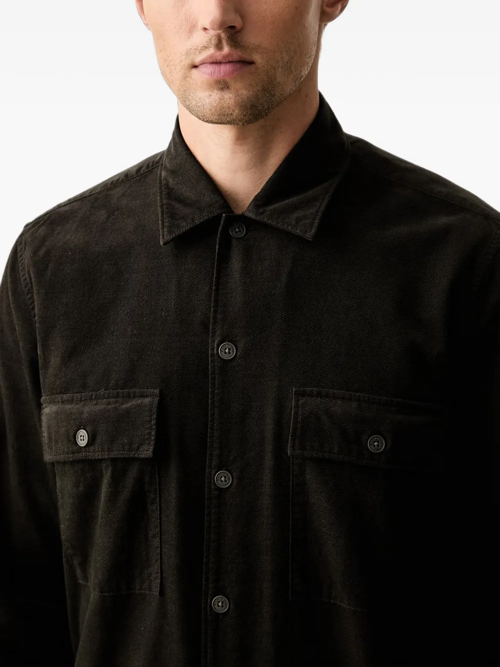 Marc O'Polo corduroy button-up shirt Bruin