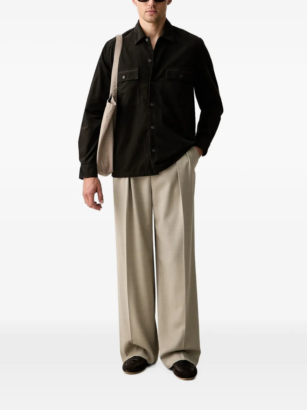 Marc O'Polo corduroy button-up shirt Bruin
