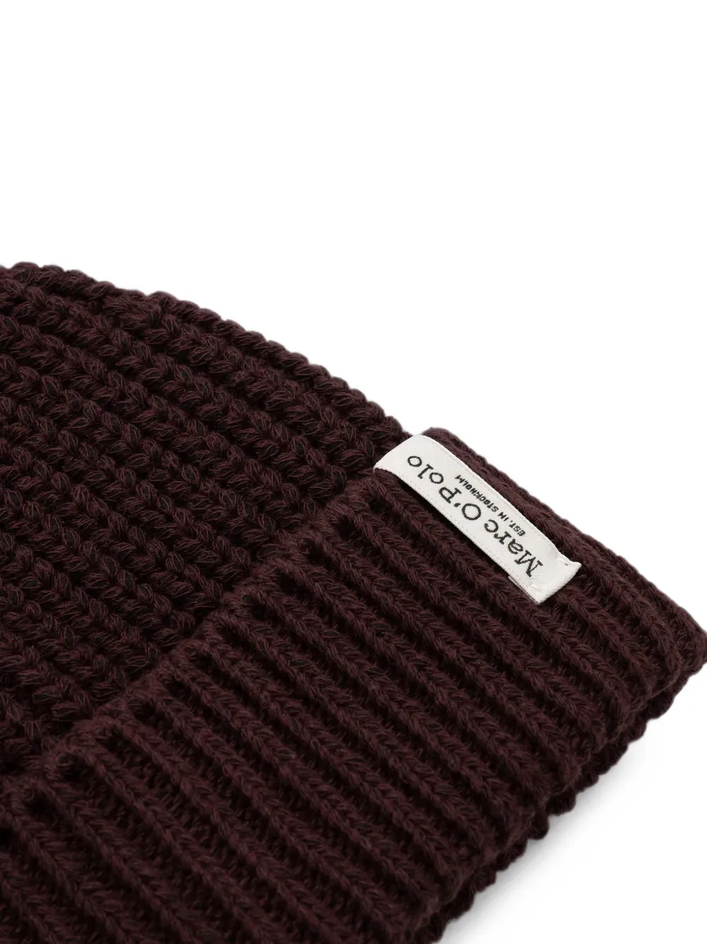 Marc O'Polo Ribgebreide muts Rood