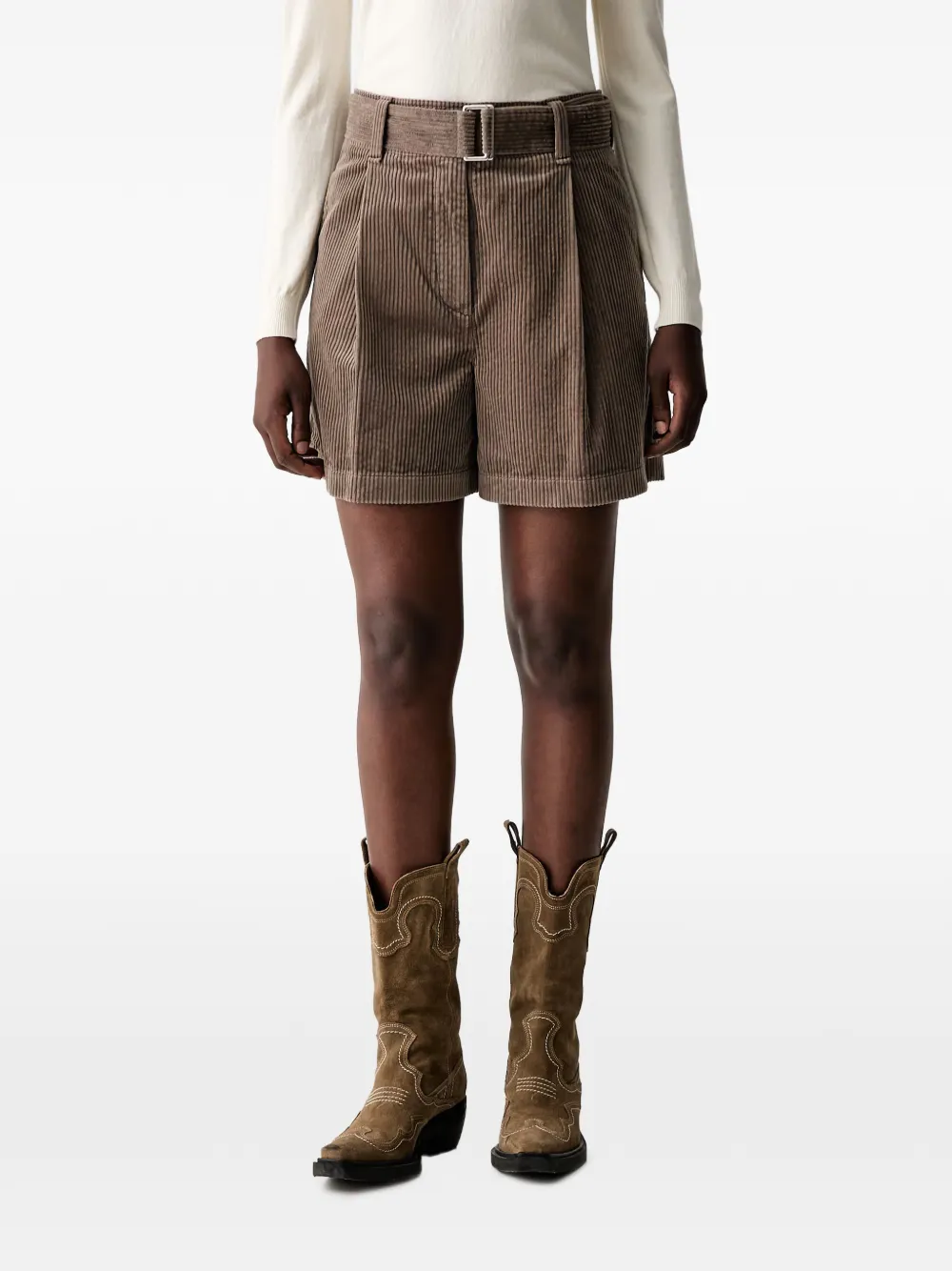 Marc O'Polo belted corduroy shorts