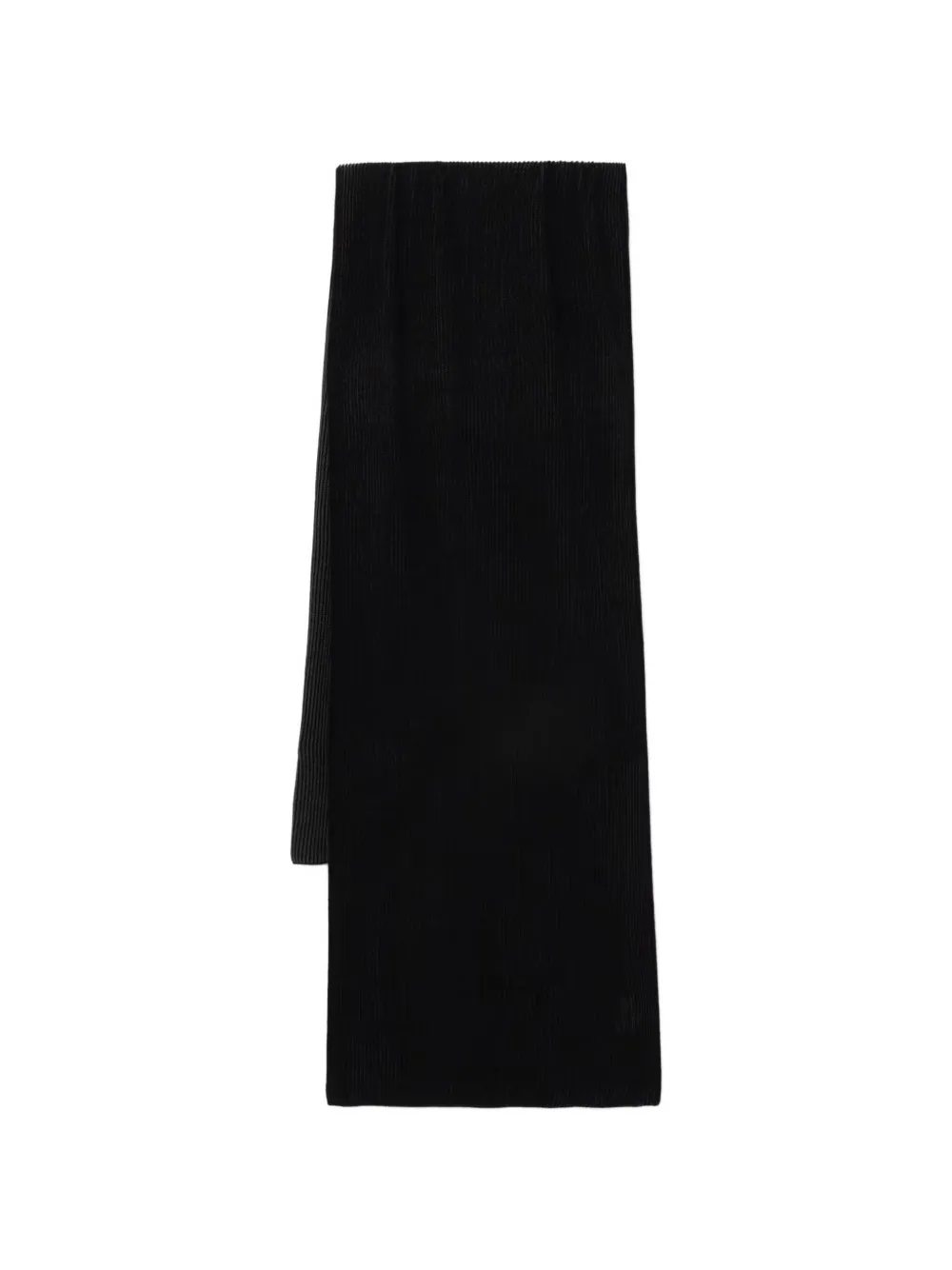 Marc O'Polo ribbed-knit logo-embroidered scarf - Nero