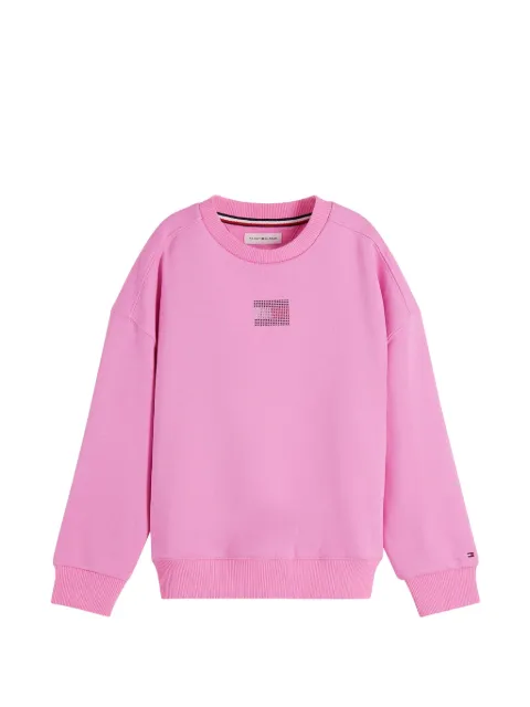 Tommy Hilfiger Junior rhinestone-logo sweatshirt