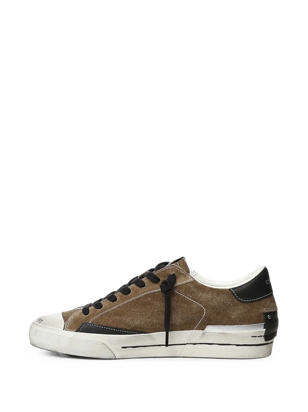 Crime London Midnight distressed-effect suede sneakers Bruin