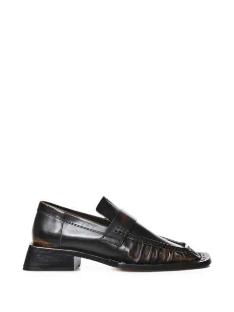 Miista Airi brushed-finish ruched loafers