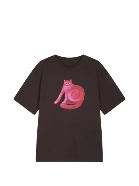 JNBY cat-print short-sleeve T-shirt
