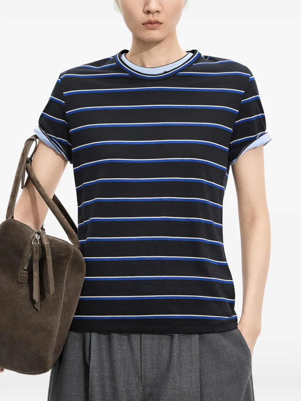 JNBY Gestreept T-shirt Zwart