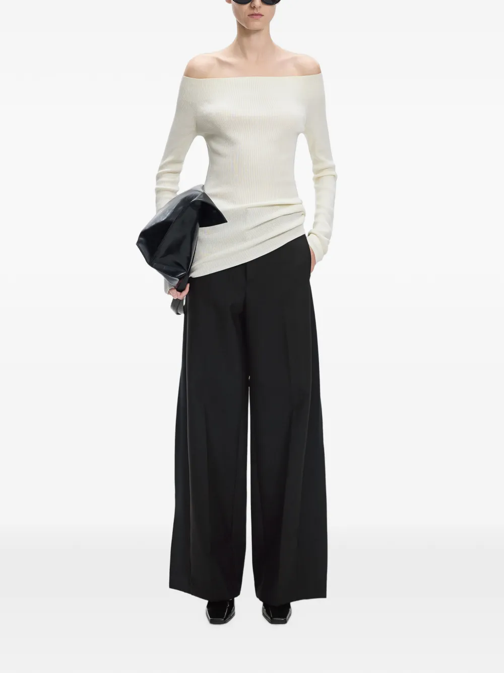 JNBY Pantalon met vlakken Zwart