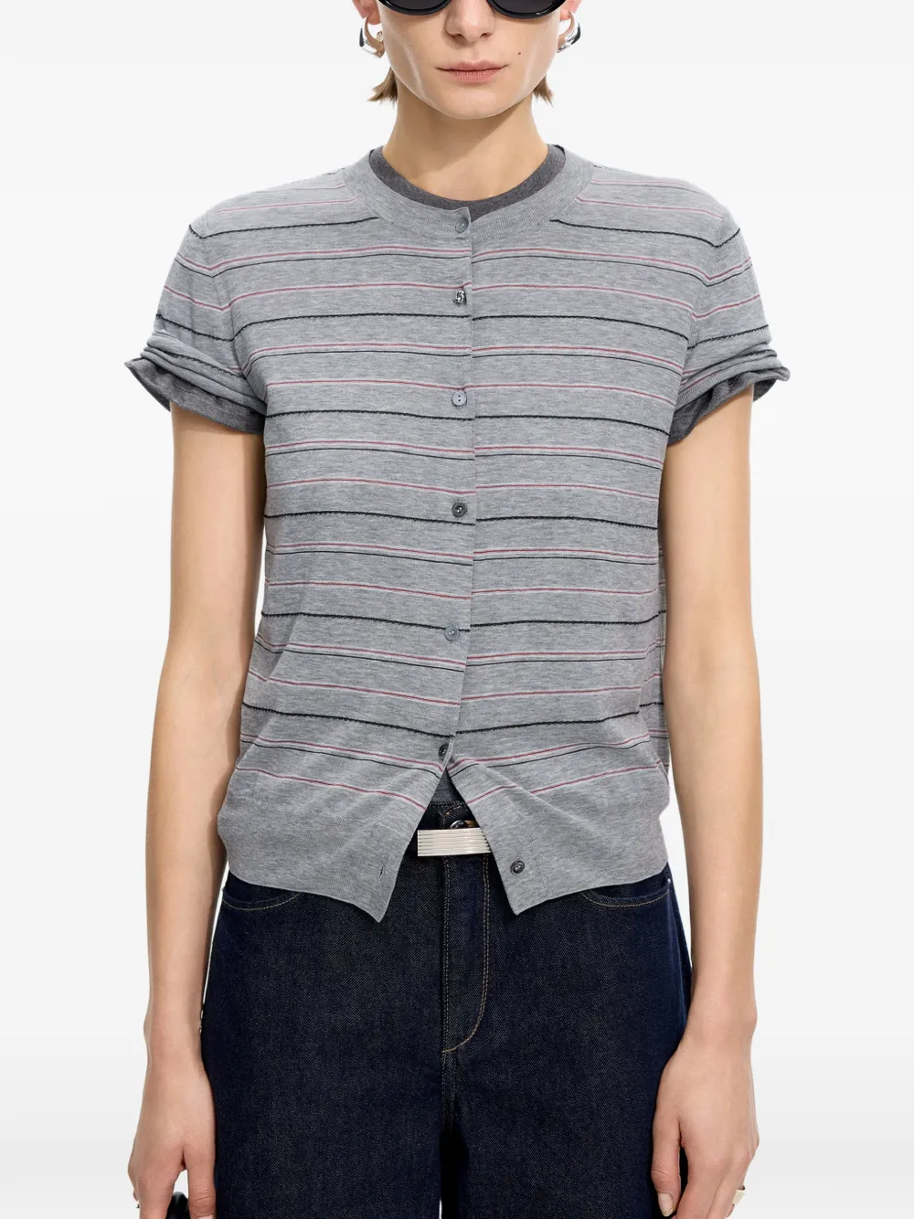 JNBY Gestreept vest Grijs