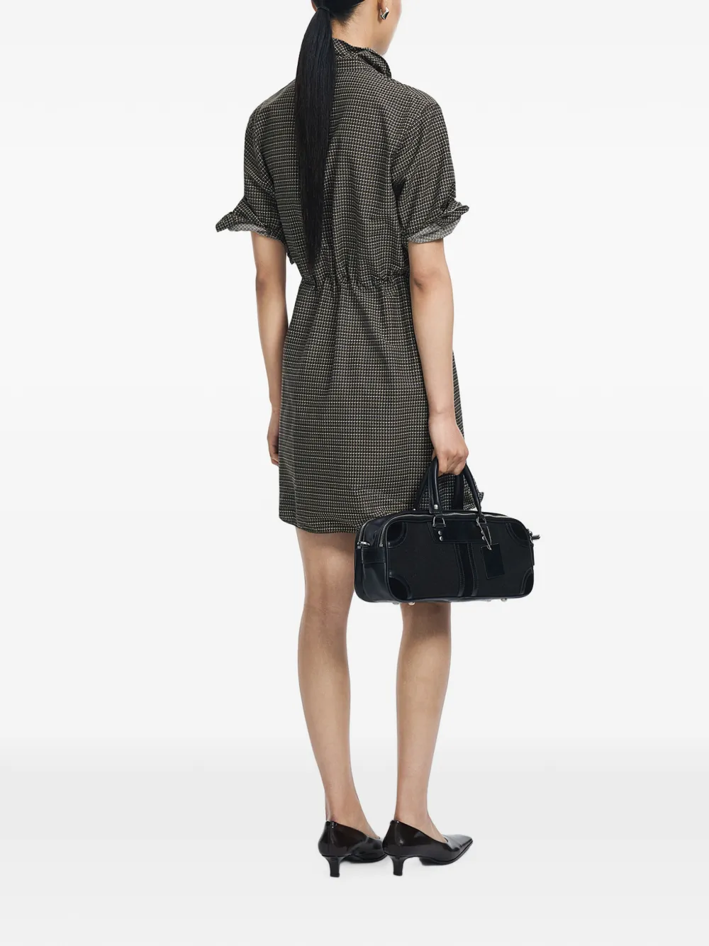 JNBY Mini-jurk met geometrische print en korte mouwen Grijs