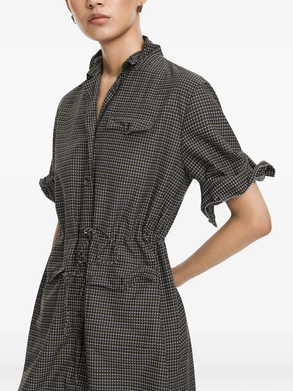 JNBY Mini-jurk met geometrische print en korte mouwen Grijs