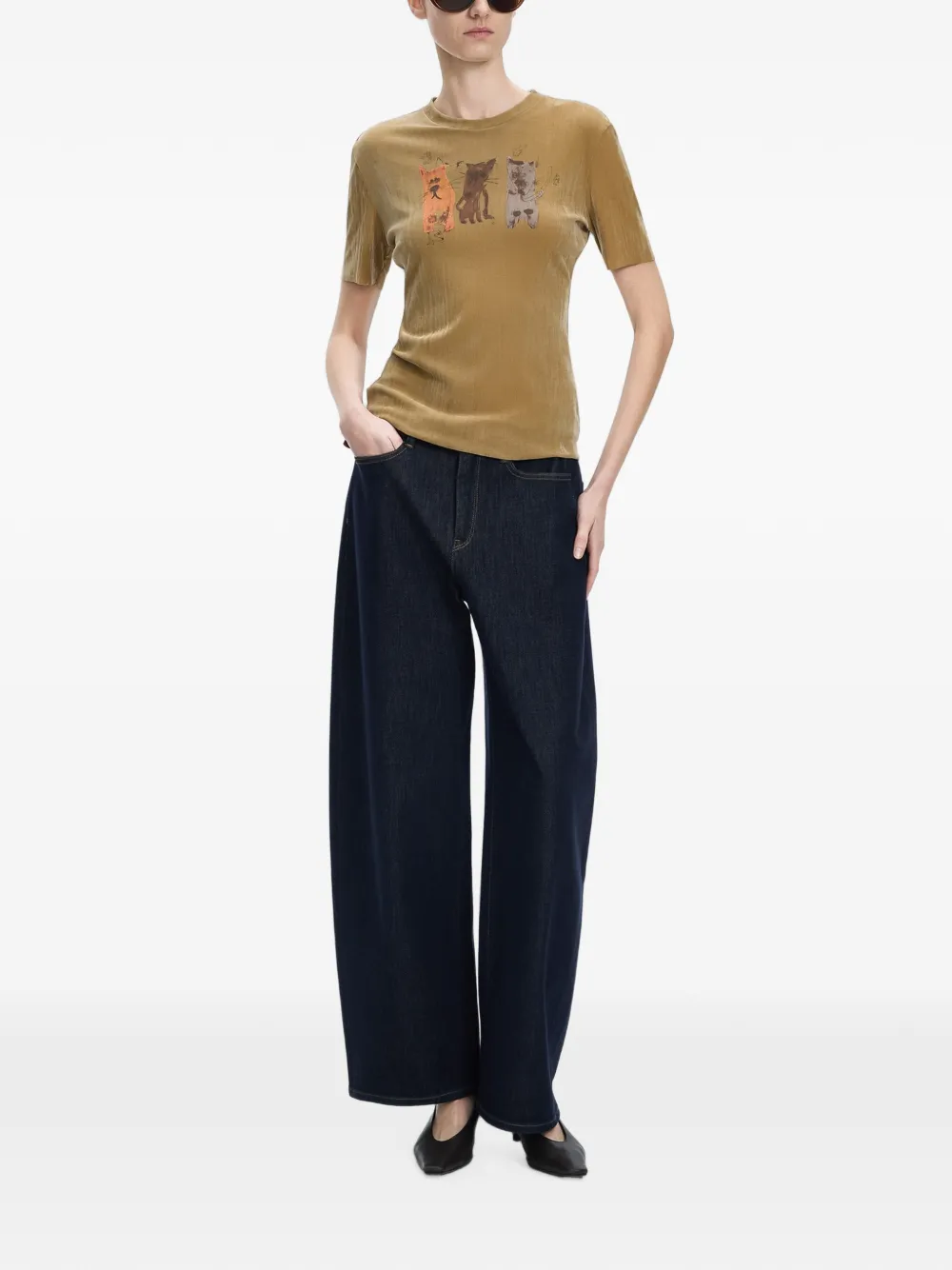 JNBY Ruimvallende jeans met wijde pijpen Blauw