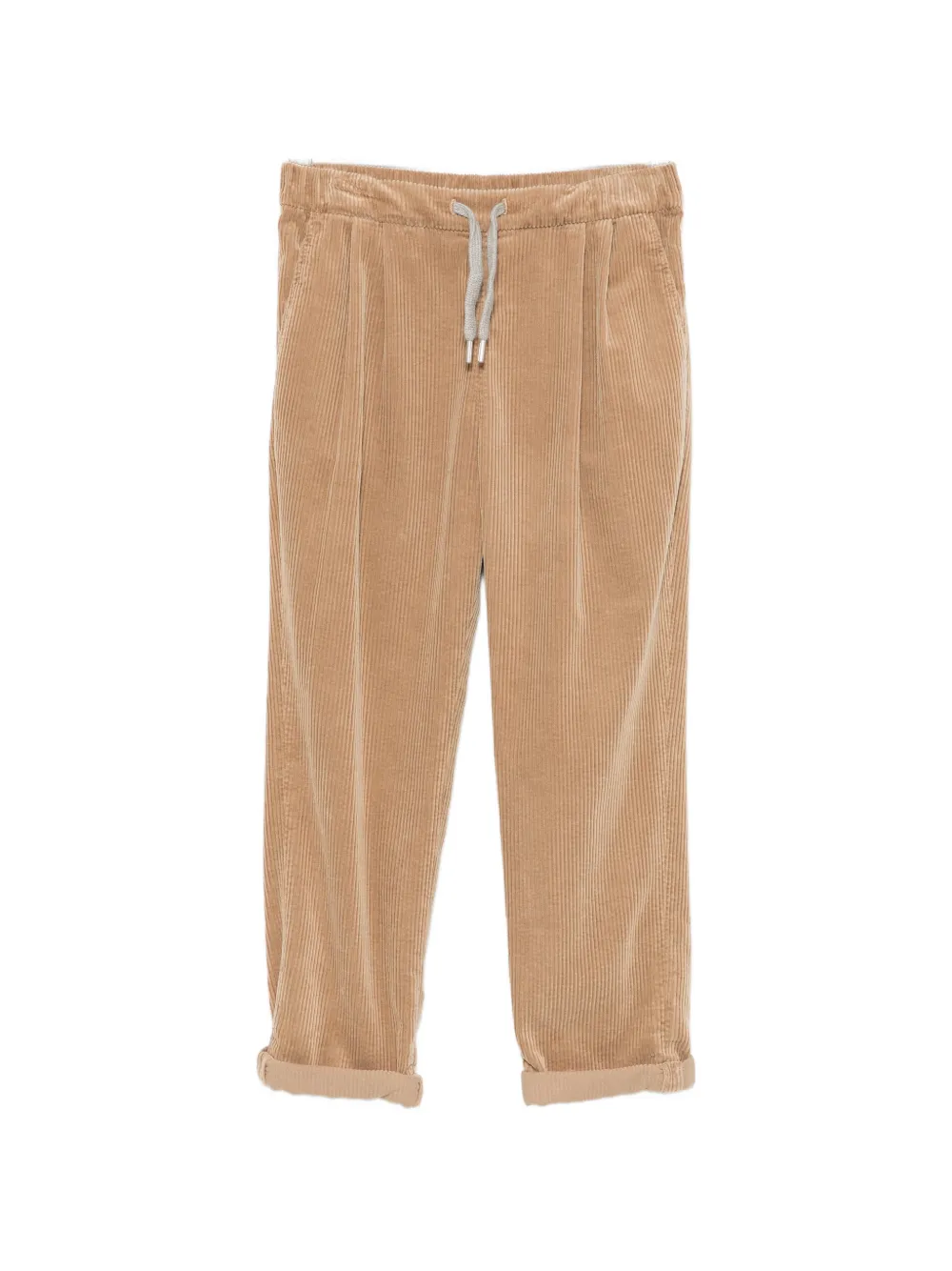 Brunello Cucinelli Kids Cordhose mit Falten - Braun