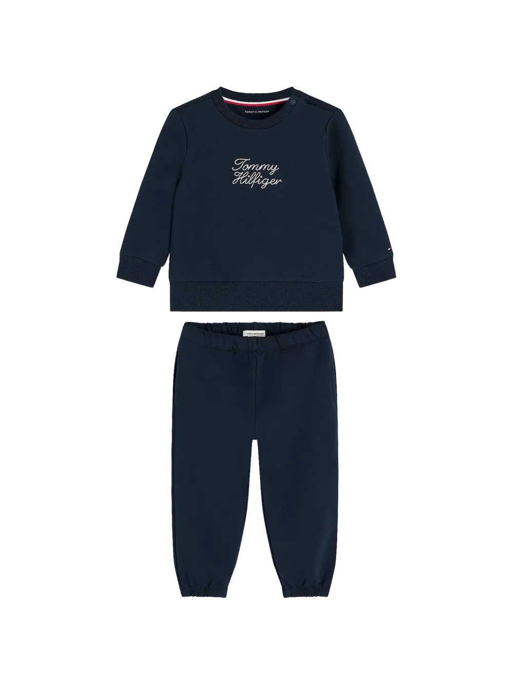 Tommy Hilfiger Junior Tuta sportiva con logo ricamato - Blu