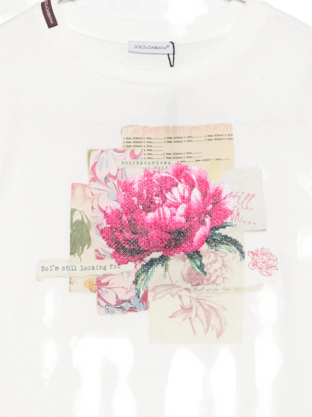 Dolce & Gabbana Kids T-shirt met bloemenprint Wit