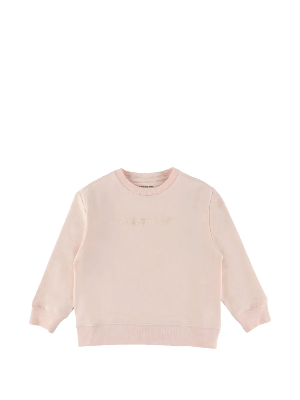 Calvin Klein Kids Felpa con logo ricamato - Rosa