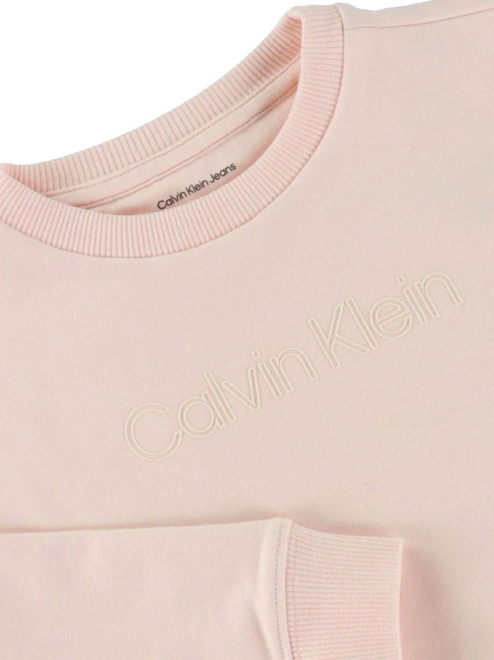 Calvin Klein Kids Sweater met geborduurd logo Roze