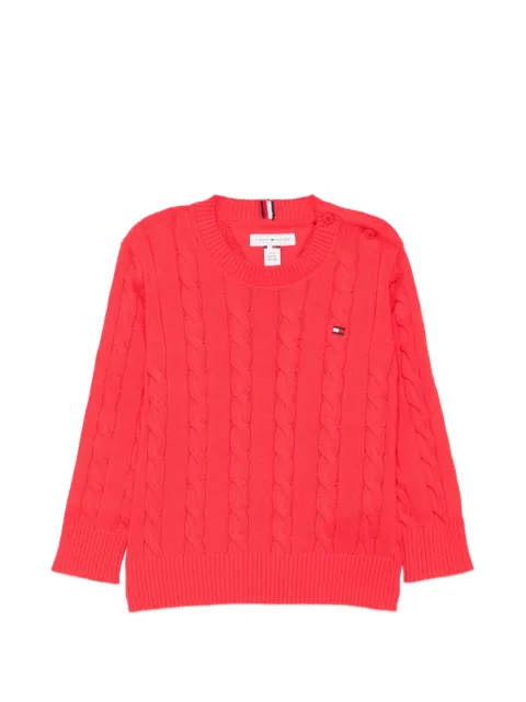Tommy Hilfiger Junior cable-knit button-detail sweater
