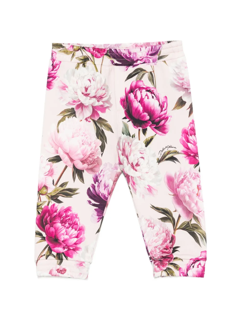 Dolce & Gabbana Kids Jogginghose mit Blumenprint - Rosa