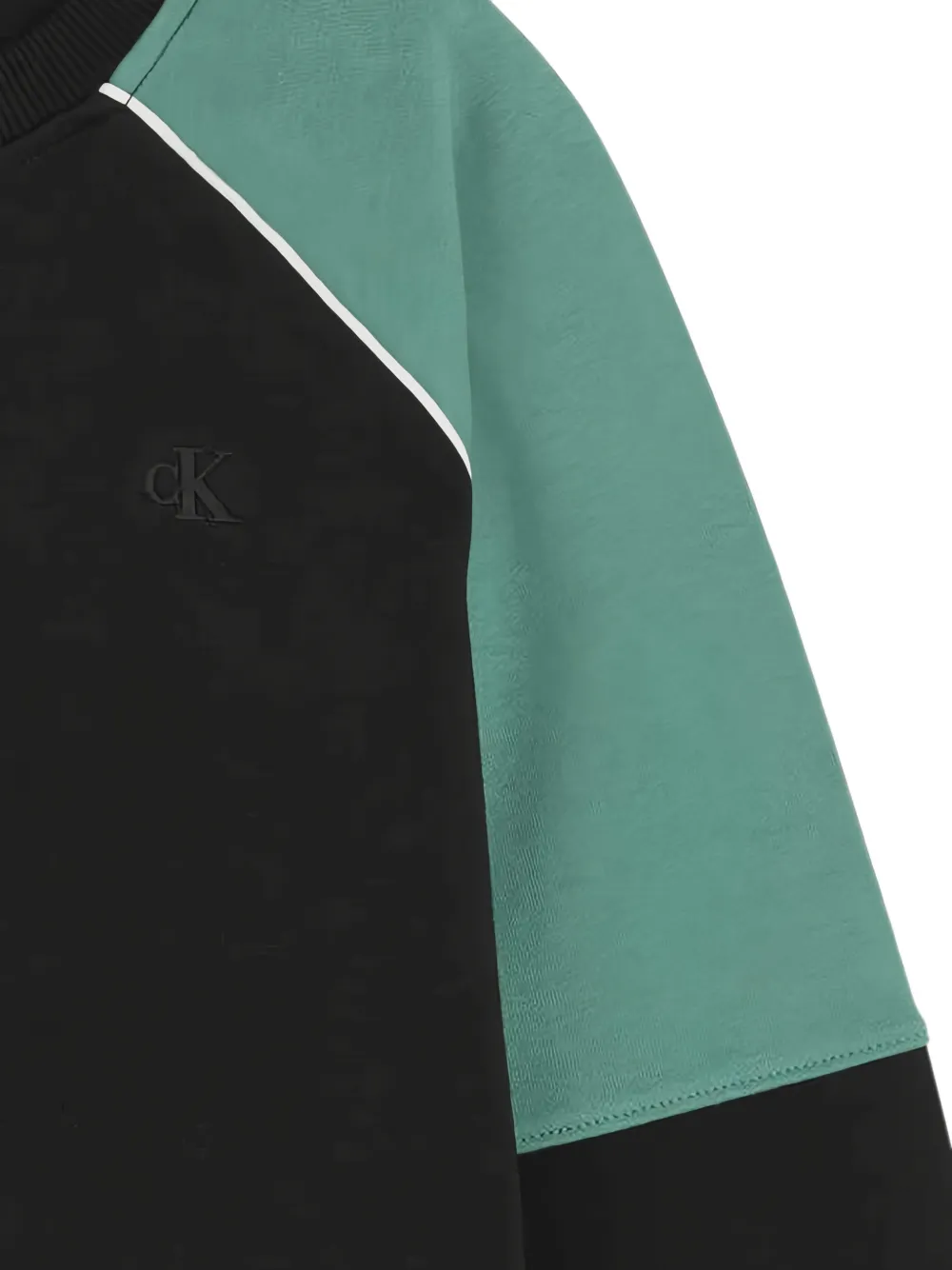 Calvin Klein Kids Sweater met colourblocking en raglan mouwen Zwart