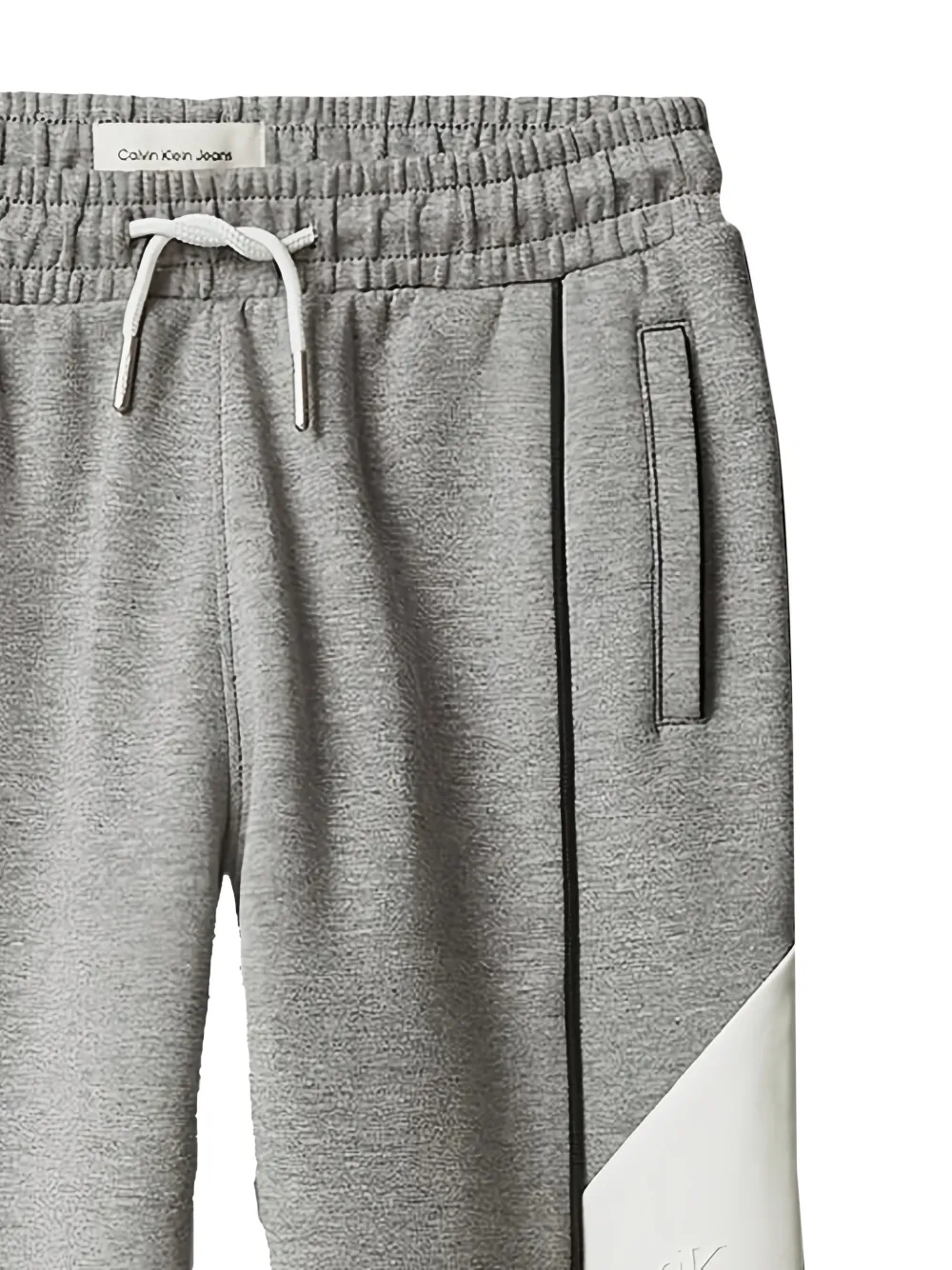 Calvin Klein Kids Trainingsbroek met trekkoordtaille en vlakken Grijs