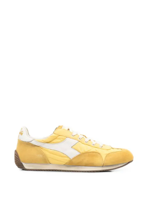 Diadora suede-panelled stonewashed sneakers